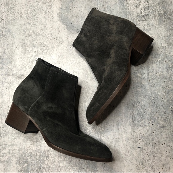 rag & bone Gray Asphalt Wesley Suede Booties
